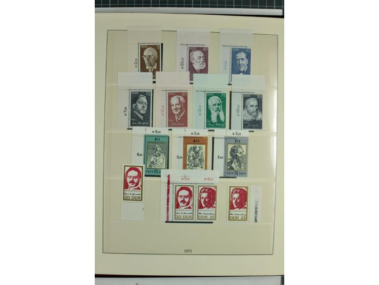 1949/90, überkomplette postfrische Sammlung meist aus der linken oberen Bogenecke, zusätzlich mit einigen bessern Farben und 