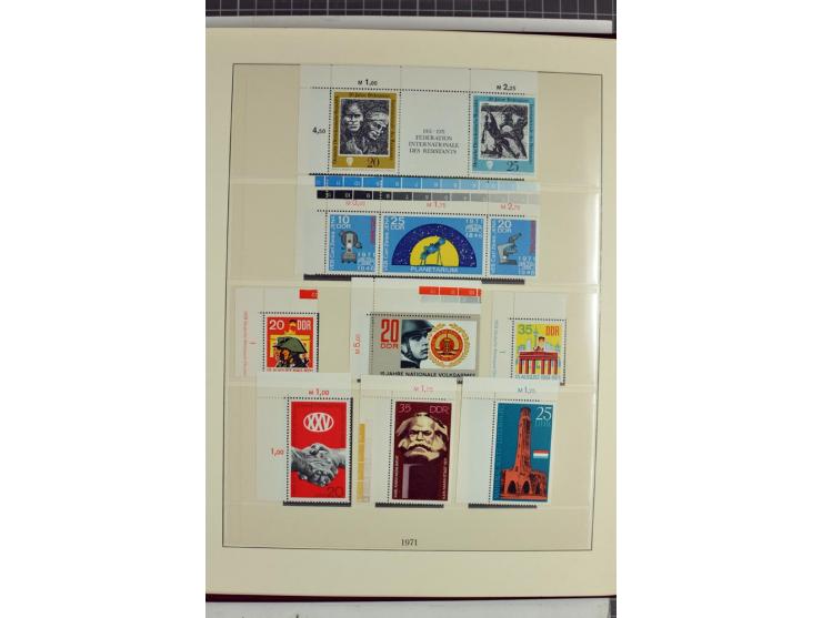 1949/90, überkomplette postfrische Sammlung meist aus der linken oberen Bogenecke, zusätzlich mit einigen bessern Farben und 