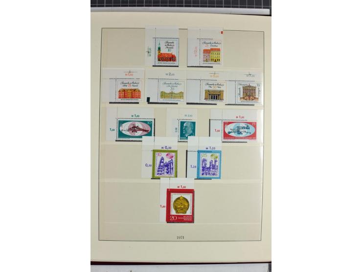 1949/90, überkomplette postfrische Sammlung meist aus der linken oberen Bogenecke, zusätzlich mit einigen bessern Farben und 