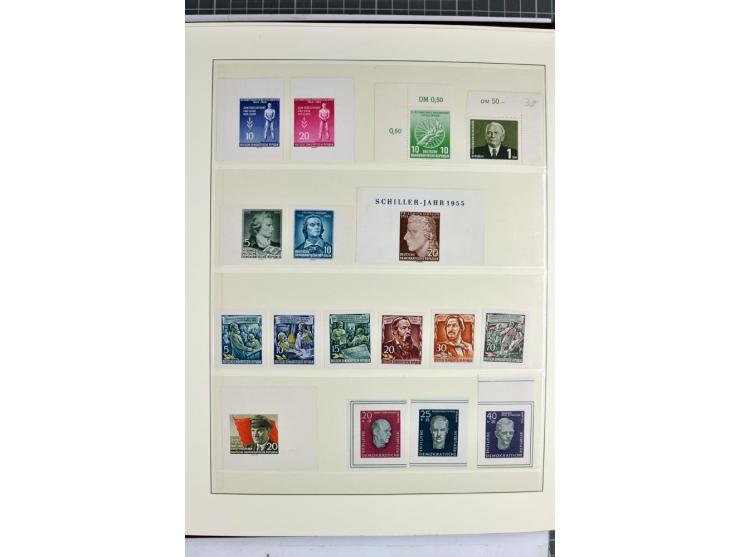 1949/90, überkomplette postfrische Sammlung meist aus der linken oberen Bogenecke, zusätzlich mit einigen bessern Farben und 