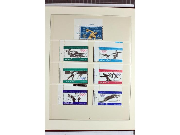 1949/90, überkomplette postfrische Sammlung meist aus der linken oberen Bogenecke, zusätzlich mit einigen bessern Farben und 