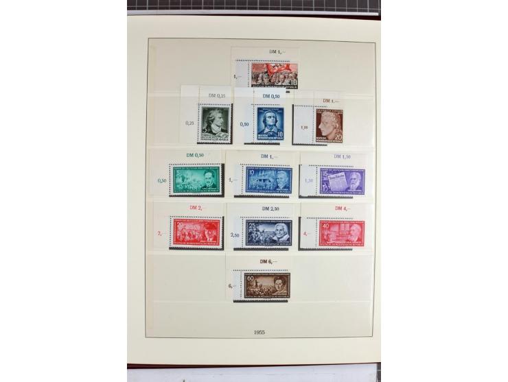 1949/90, überkomplette postfrische Sammlung meist aus der linken oberen Bogenecke, zusätzlich mit einigen bessern Farben und 