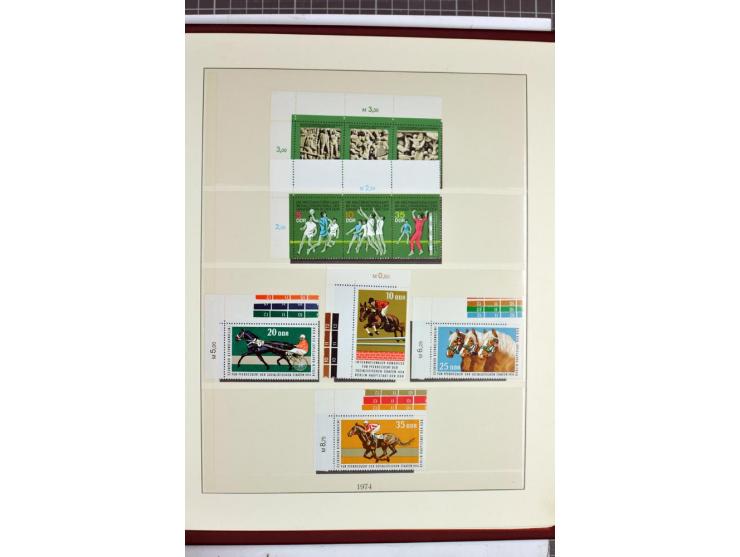 1949/90, überkomplette postfrische Sammlung meist aus der linken oberen Bogenecke, zusätzlich mit einigen bessern Farben und 