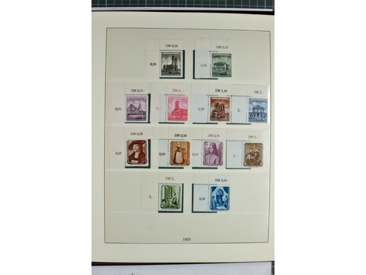 1949/90, überkomplette postfrische Sammlung meist aus der linken oberen Bogenecke, zusätzlich mit einigen bessern Farben und 