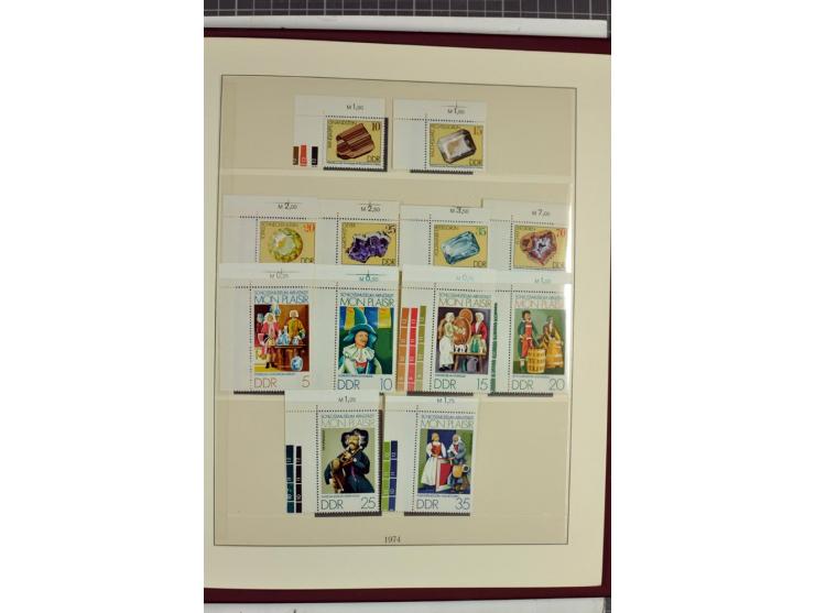 1949/90, überkomplette postfrische Sammlung meist aus der linken oberen Bogenecke, zusätzlich mit einigen bessern Farben und 