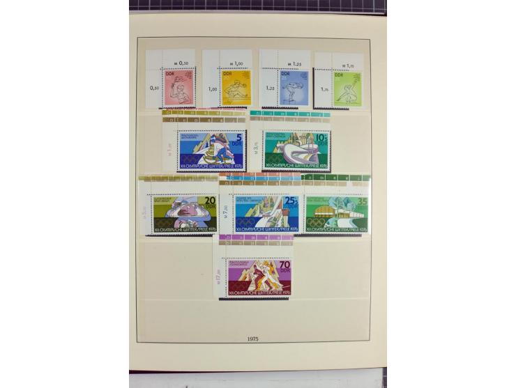 1949/90, überkomplette postfrische Sammlung meist aus der linken oberen Bogenecke, zusätzlich mit einigen bessern Farben und 
