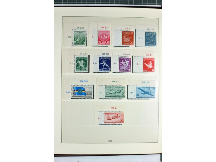 1949/90, überkomplette postfrische Sammlung meist aus der linken oberen Bogenecke, zusätzlich mit einigen bessern Farben und 