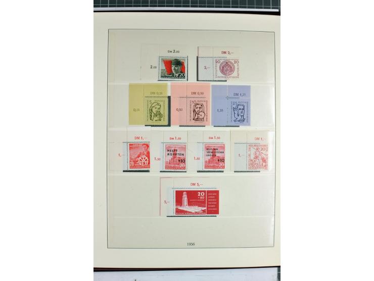 1949/90, überkomplette postfrische Sammlung meist aus der linken oberen Bogenecke, zusätzlich mit einigen bessern Farben und 
