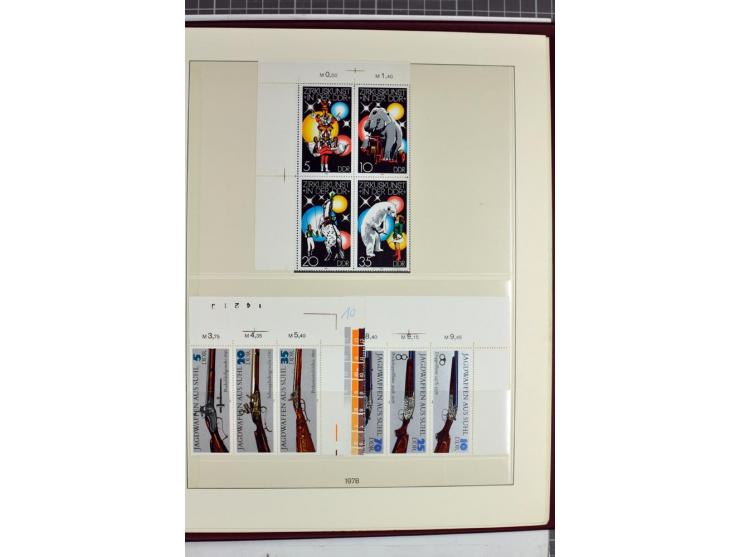 1949/90, überkomplette postfrische Sammlung meist aus der linken oberen Bogenecke, zusätzlich mit einigen bessern Farben und 