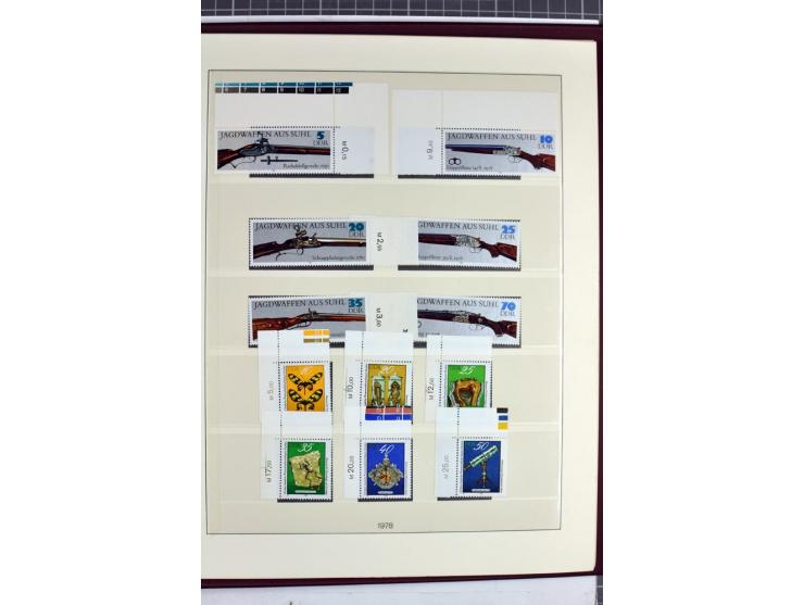 1949/90, überkomplette postfrische Sammlung meist aus der linken oberen Bogenecke, zusätzlich mit einigen bessern Farben und 