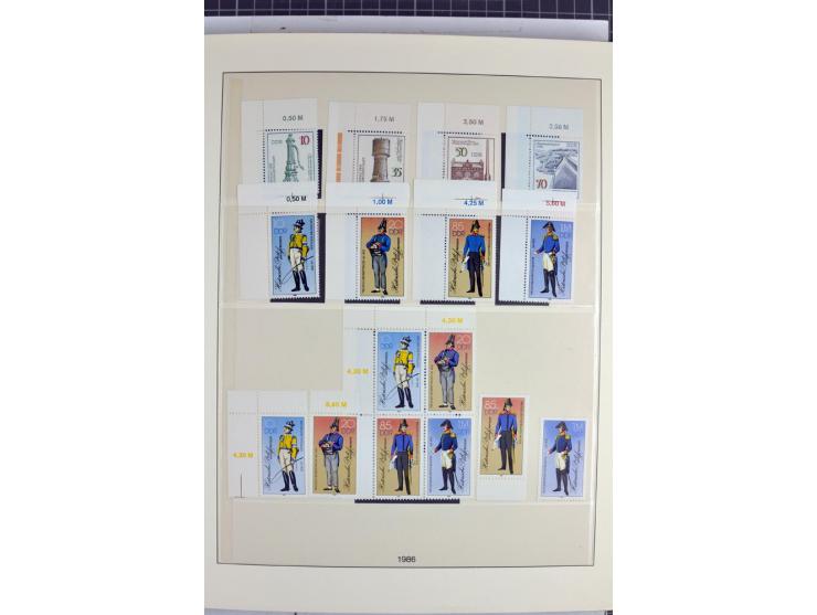 1949/90, überkomplette postfrische Sammlung meist aus der linken oberen Bogenecke, zusätzlich mit einigen bessern Farben und 