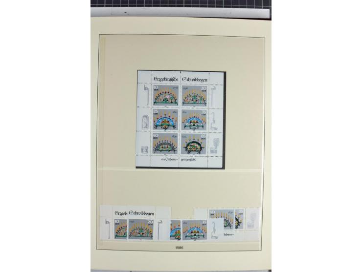 1949/90, überkomplette postfrische Sammlung meist aus der linken oberen Bogenecke, zusätzlich mit einigen bessern Farben und 