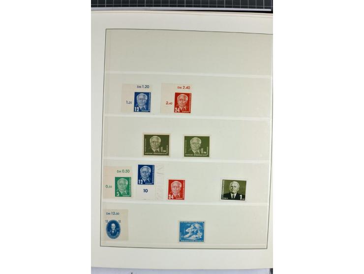 1949/90, überkomplette postfrische Sammlung meist aus der linken oberen Bogenecke, zusätzlich mit einigen bessern Farben und 
