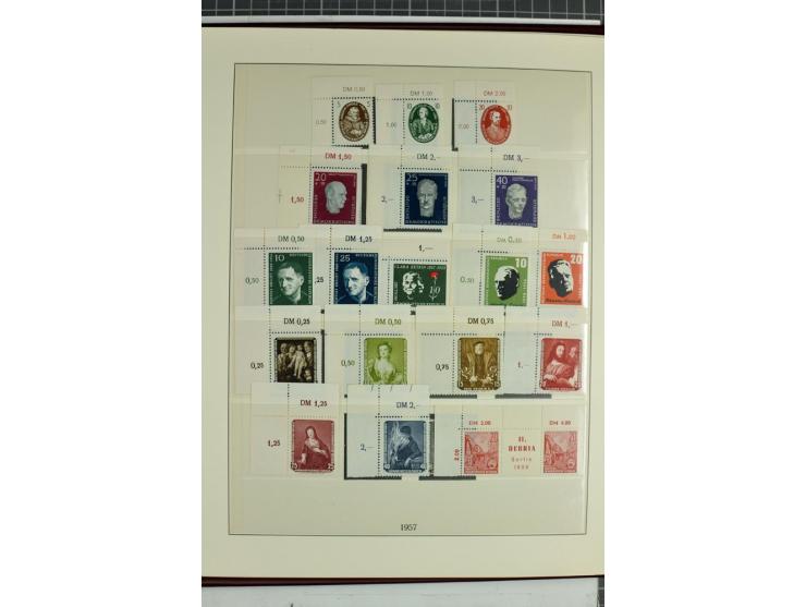 1949/90, überkomplette postfrische Sammlung meist aus der linken oberen Bogenecke, zusätzlich mit einigen bessern Farben und 