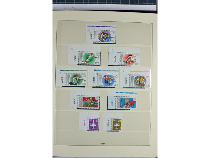 1949/90, überkomplette postfrische Sammlung meist aus der linken oberen Bogenecke, zusätzlich mit einigen bessern Farben und 