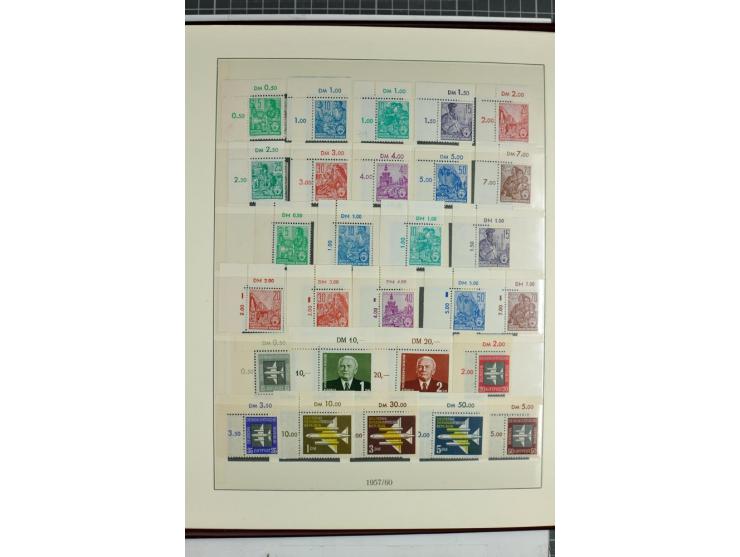 1949/90, überkomplette postfrische Sammlung meist aus der linken oberen Bogenecke, zusätzlich mit einigen bessern Farben und 