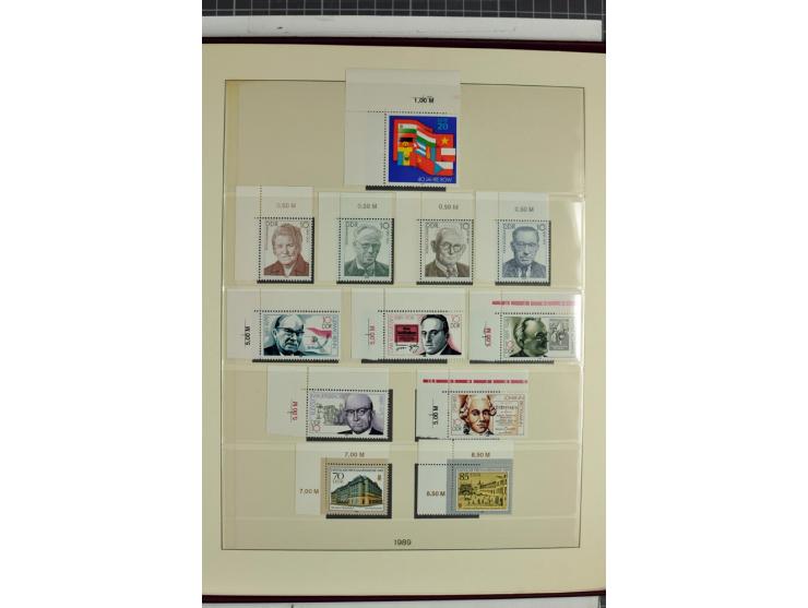 1949/90, überkomplette postfrische Sammlung meist aus der linken oberen Bogenecke, zusätzlich mit einigen bessern Farben und 