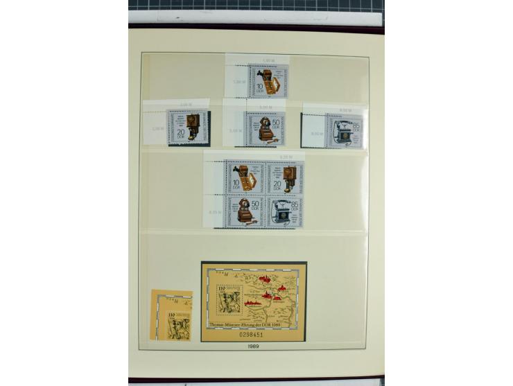 1949/90, überkomplette postfrische Sammlung meist aus der linken oberen Bogenecke, zusätzlich mit einigen bessern Farben und 