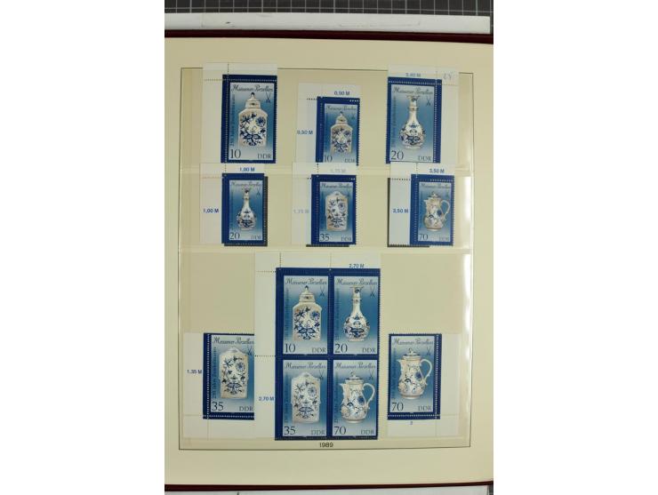 1949/90, überkomplette postfrische Sammlung meist aus der linken oberen Bogenecke, zusätzlich mit einigen bessern Farben und 
