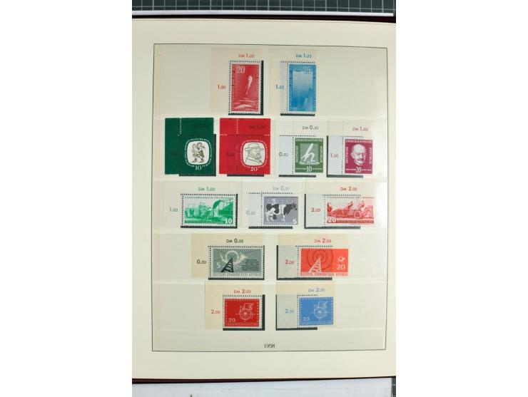 1949/90, überkomplette postfrische Sammlung meist aus der linken oberen Bogenecke, zusätzlich mit einigen bessern Farben und 