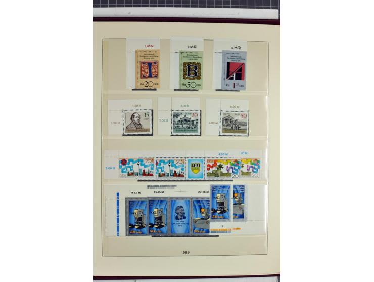1949/90, überkomplette postfrische Sammlung meist aus der linken oberen Bogenecke, zusätzlich mit einigen bessern Farben und 