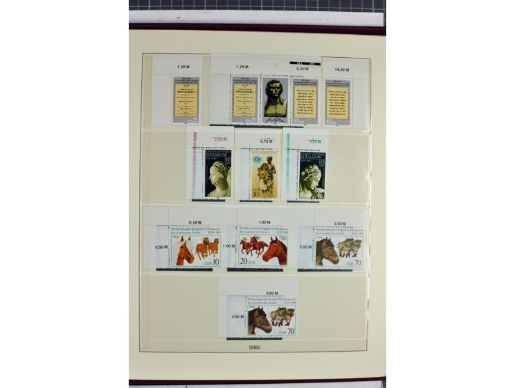 1949/90, überkomplette postfrische Sammlung meist aus der linken oberen Bogenecke, zusätzlich mit einigen bessern Farben und 