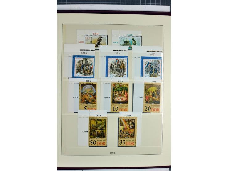 1949/90, überkomplette postfrische Sammlung meist aus der linken oberen Bogenecke, zusätzlich mit einigen bessern Farben und 