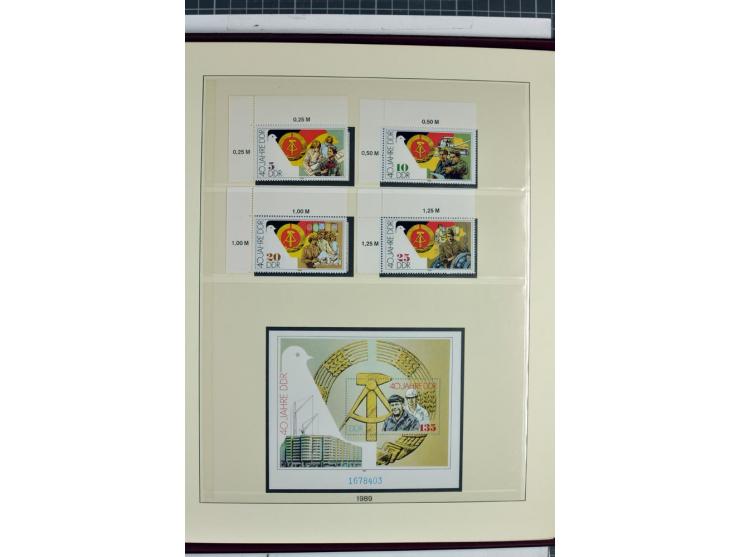 1949/90, überkomplette postfrische Sammlung meist aus der linken oberen Bogenecke, zusätzlich mit einigen bessern Farben und 