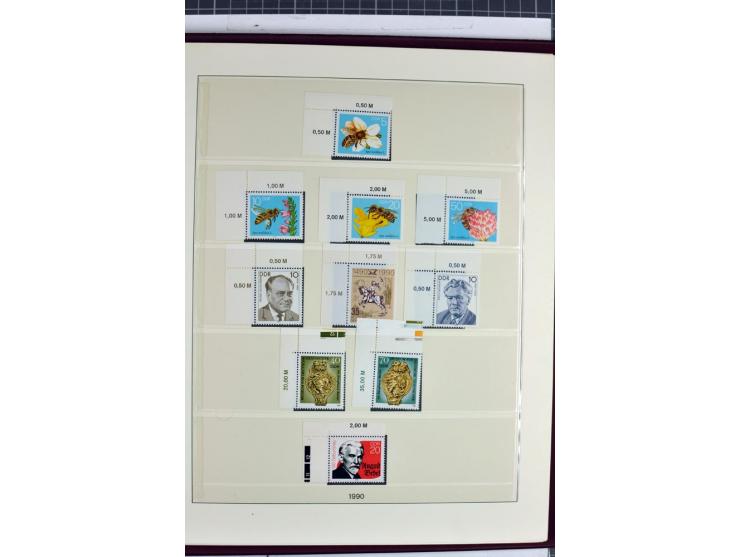 1949/90, überkomplette postfrische Sammlung meist aus der linken oberen Bogenecke, zusätzlich mit einigen bessern Farben und 