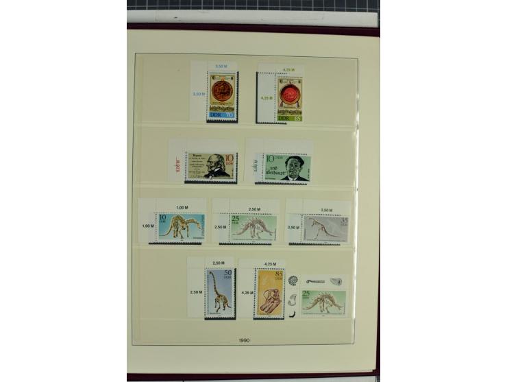 1949/90, überkomplette postfrische Sammlung meist aus der linken oberen Bogenecke, zusätzlich mit einigen bessern Farben und 