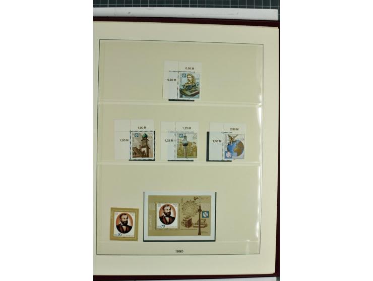 1949/90, überkomplette postfrische Sammlung meist aus der linken oberen Bogenecke, zusätzlich mit einigen bessern Farben und 