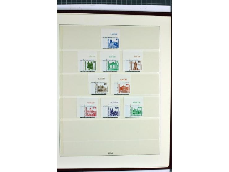 1949/90, überkomplette postfrische Sammlung meist aus der linken oberen Bogenecke, zusätzlich mit einigen bessern Farben und 
