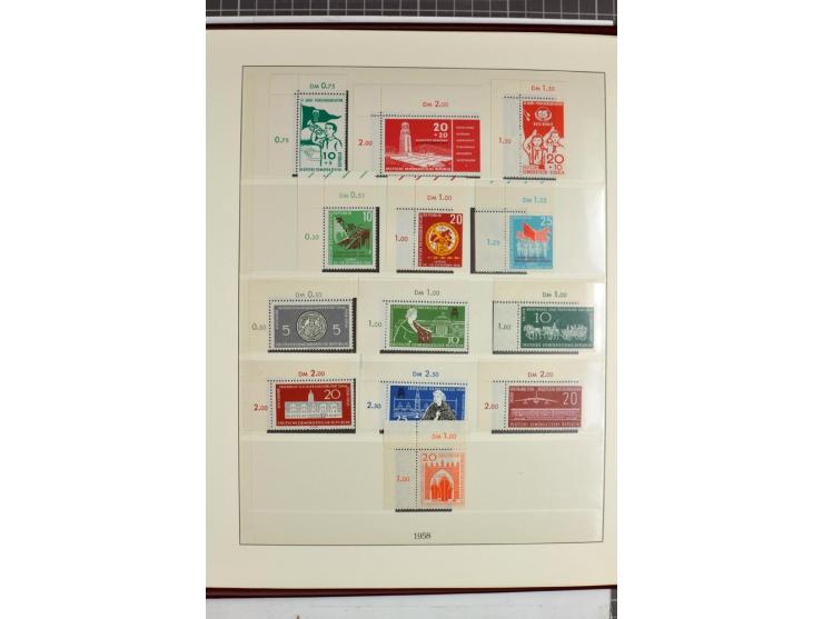 1949/90, überkomplette postfrische Sammlung meist aus der linken oberen Bogenecke, zusätzlich mit einigen bessern Farben und 