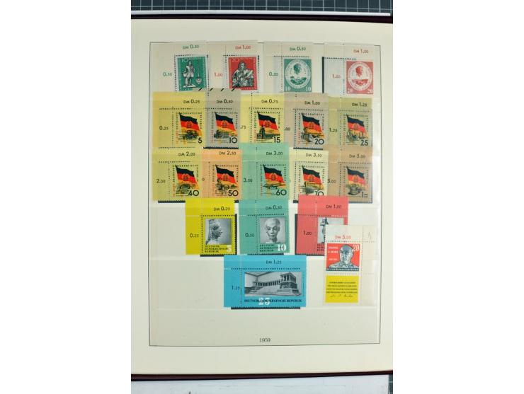 1949/90, überkomplette postfrische Sammlung meist aus der linken oberen Bogenecke, zusätzlich mit einigen bessern Farben und 