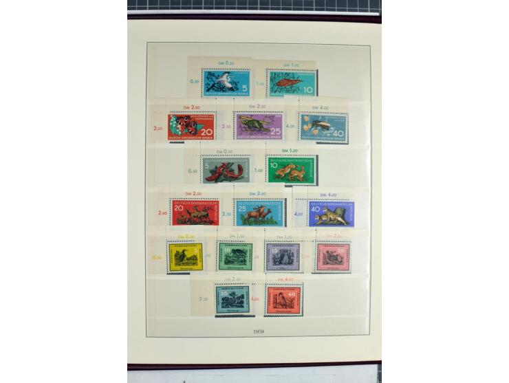 1949/90, überkomplette postfrische Sammlung meist aus der linken oberen Bogenecke, zusätzlich mit einigen bessern Farben und 