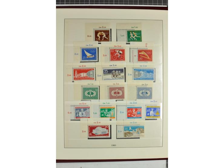 1949/90, überkomplette postfrische Sammlung meist aus der linken oberen Bogenecke, zusätzlich mit einigen bessern Farben und 