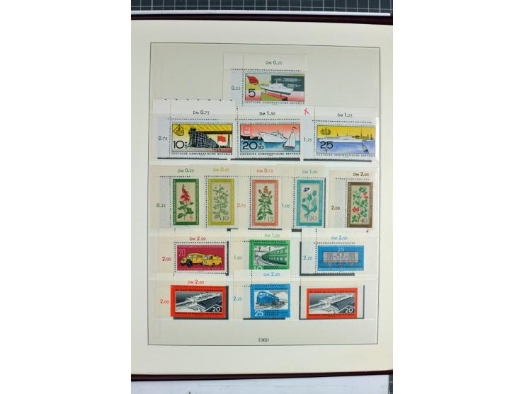 1949/90, überkomplette postfrische Sammlung meist aus der linken oberen Bogenecke, zusätzlich mit einigen bessern Farben und 