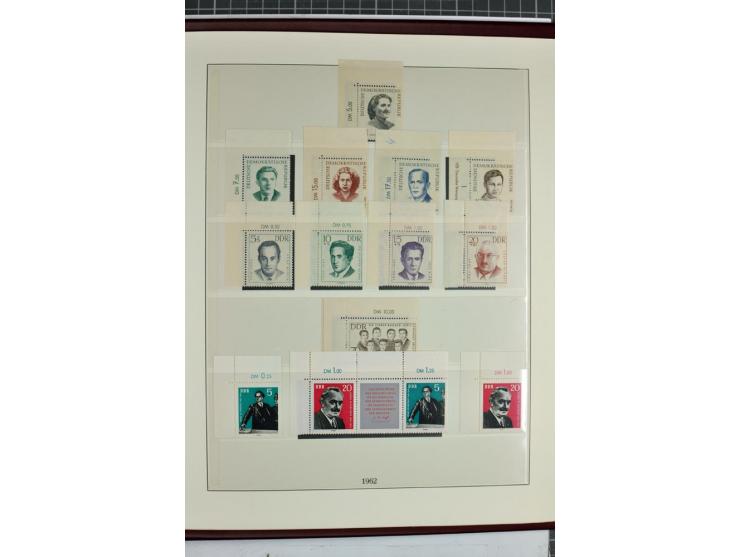 1949/90, überkomplette postfrische Sammlung meist aus der linken oberen Bogenecke, zusätzlich mit einigen bessern Farben und 