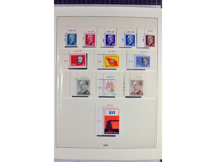 1949/90, überkomplette postfrische Sammlung meist aus der linken oberen Bogenecke, zusätzlich mit einigen bessern Farben und 