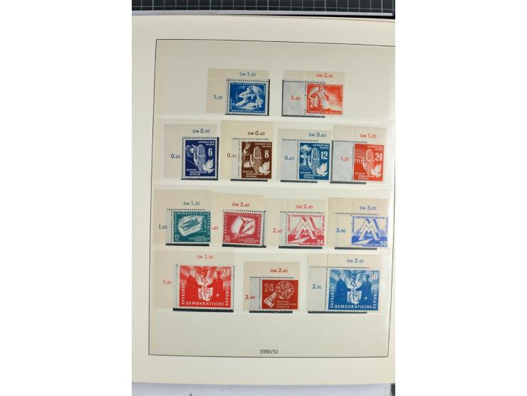 1949/90, überkomplette postfrische Sammlung meist aus der linken oberen Bogenecke, zusätzlich mit einigen bessern Farben und 