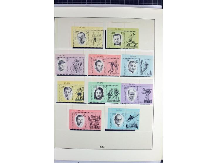 1949/90, überkomplette postfrische Sammlung meist aus der linken oberen Bogenecke, zusätzlich mit einigen bessern Farben und 