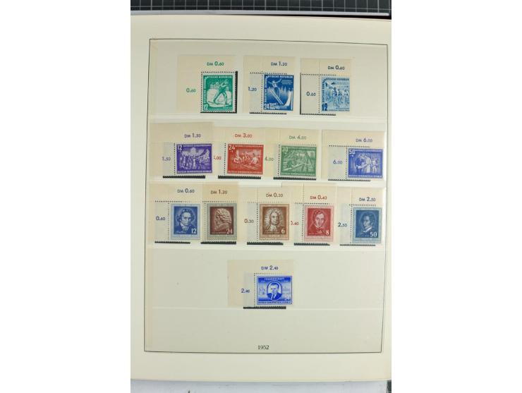 1949/90, überkomplette postfrische Sammlung meist aus der linken oberen Bogenecke, zusätzlich mit einigen bessern Farben und 