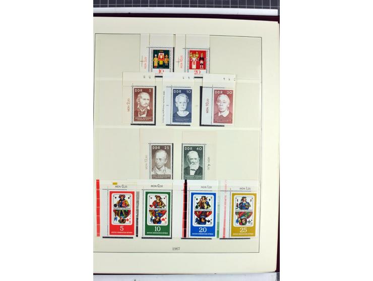 1949/90, überkomplette postfrische Sammlung meist aus der linken oberen Bogenecke, zusätzlich mit einigen bessern Farben und 