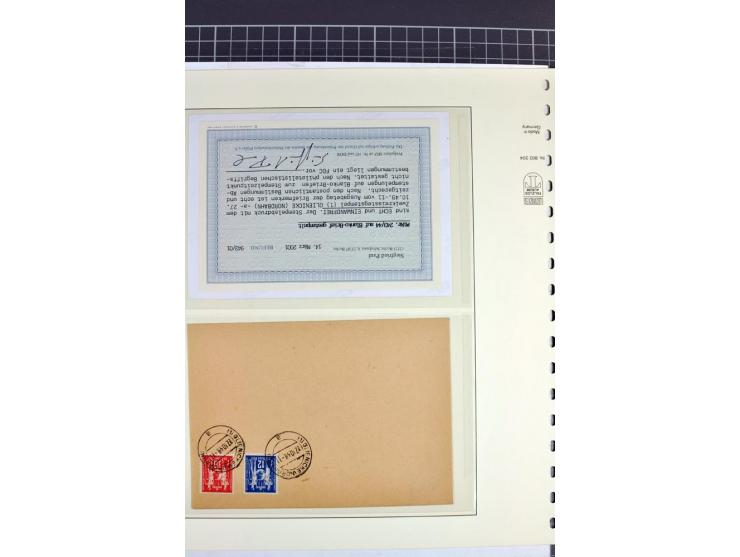 1949, FDC-Sammlung der Ausgabe Gründungskonferenz mit 29 Belegen, dabei EF, MeF, Plattenfehler, Einschreiben, alle mit Befund