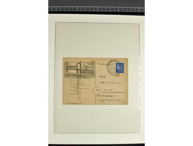 1949, Briefe-Sammlung der Ausgabe Gründungskonferenz mit 68 Belegen, dabei Plattenfehler, Druckvermerke und Druckereizeichen,