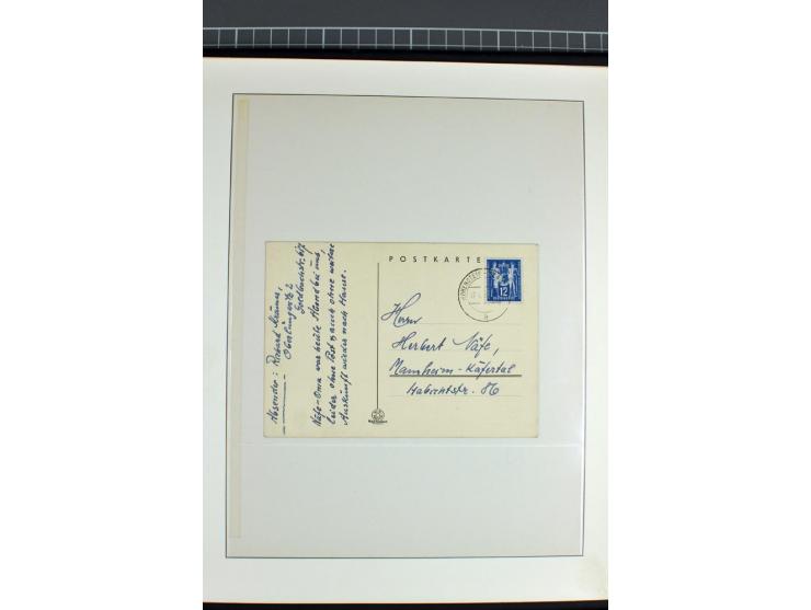 1949, Briefe-Sammlung der Ausgabe Gründungskonferenz mit 68 Belegen, dabei Plattenfehler, Druckvermerke und Druckereizeichen,