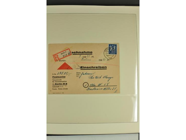 1949, Briefe-Sammlung der Ausgabe Gründungskonferenz mit 68 Belegen, dabei Plattenfehler, Druckvermerke und Druckereizeichen,