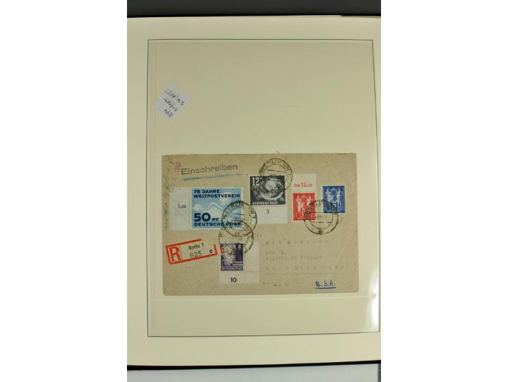 1949, Briefe-Sammlung der Ausgabe Gründungskonferenz mit 68 Belegen, dabei Plattenfehler, Druckvermerke und Druckereizeichen,