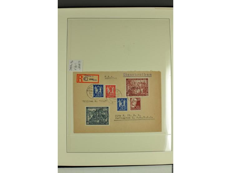 1949, Briefe-Sammlung der Ausgabe Gründungskonferenz mit 68 Belegen, dabei Plattenfehler, Druckvermerke und Druckereizeichen,