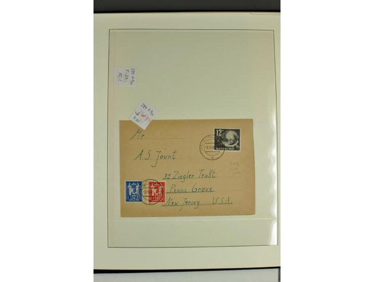 1949, Briefe-Sammlung der Ausgabe Gründungskonferenz mit 68 Belegen, dabei Plattenfehler, Druckvermerke und Druckereizeichen,